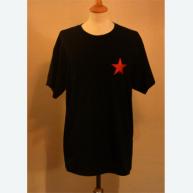 Red Star Embroidered on Left of Chest - T-shirt